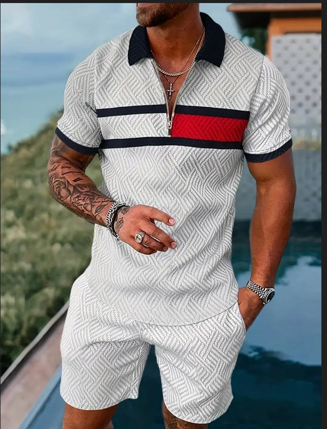 ALTIN™ Herren Sommer Polo-Set – Kurzarmshirt & Shorts – Atmungsaktiv & Bequem