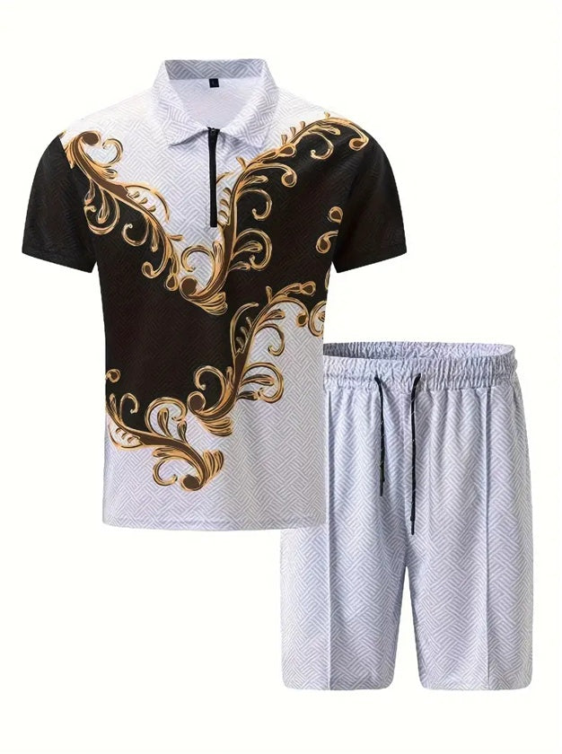 ALTIN™ Herren Sommer Polo-Set – Kurzarmshirt & Shorts – Atmungsaktiv & Bequem