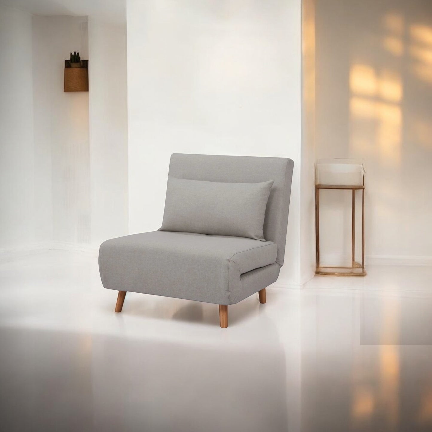 Schlafsessel – Hellgrau & Dunkelgrau | 2-in-1 Sessel & Gästebett
