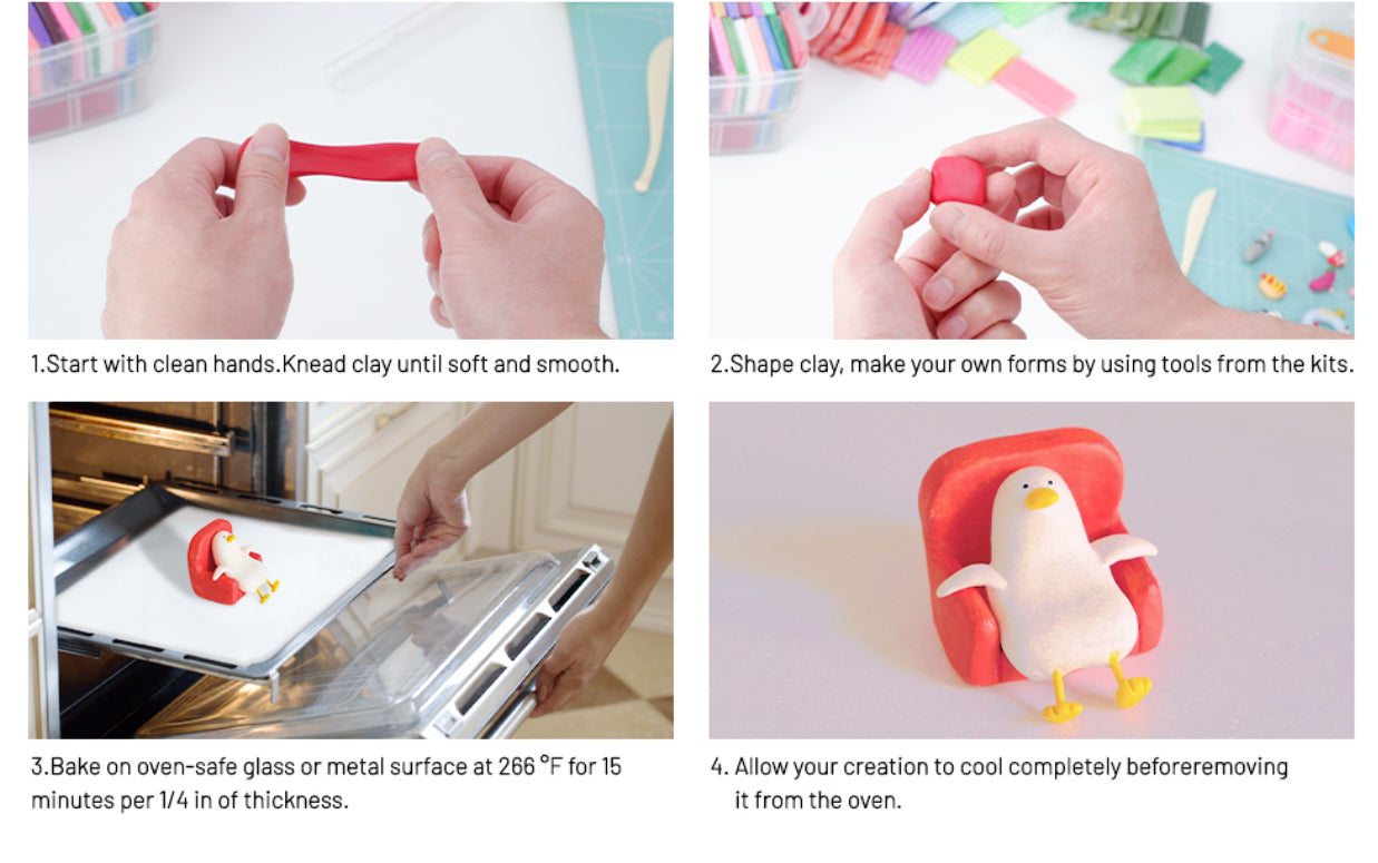 ARTFLY 112 Farben Polymer Clay Set + 60 Zubehör Schmuck Modellier Kit