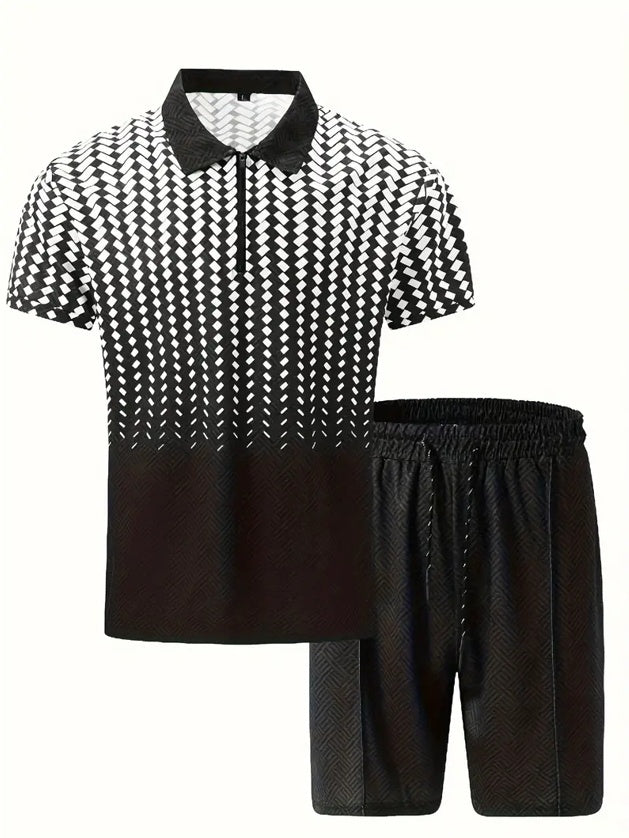 ALTIN™ Herren Sommer Polo-Set – Kurzarmshirt & Shorts – Atmungsaktiv & Bequem
