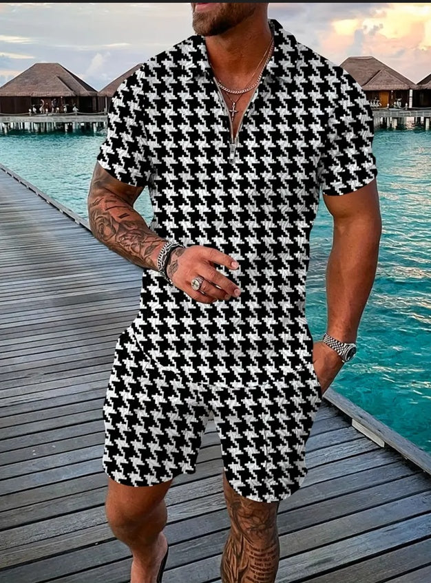 ALTIN™ Herren Sommer Polo-Set – Kurzarmshirt & Shorts – Atmungsaktiv & Bequem