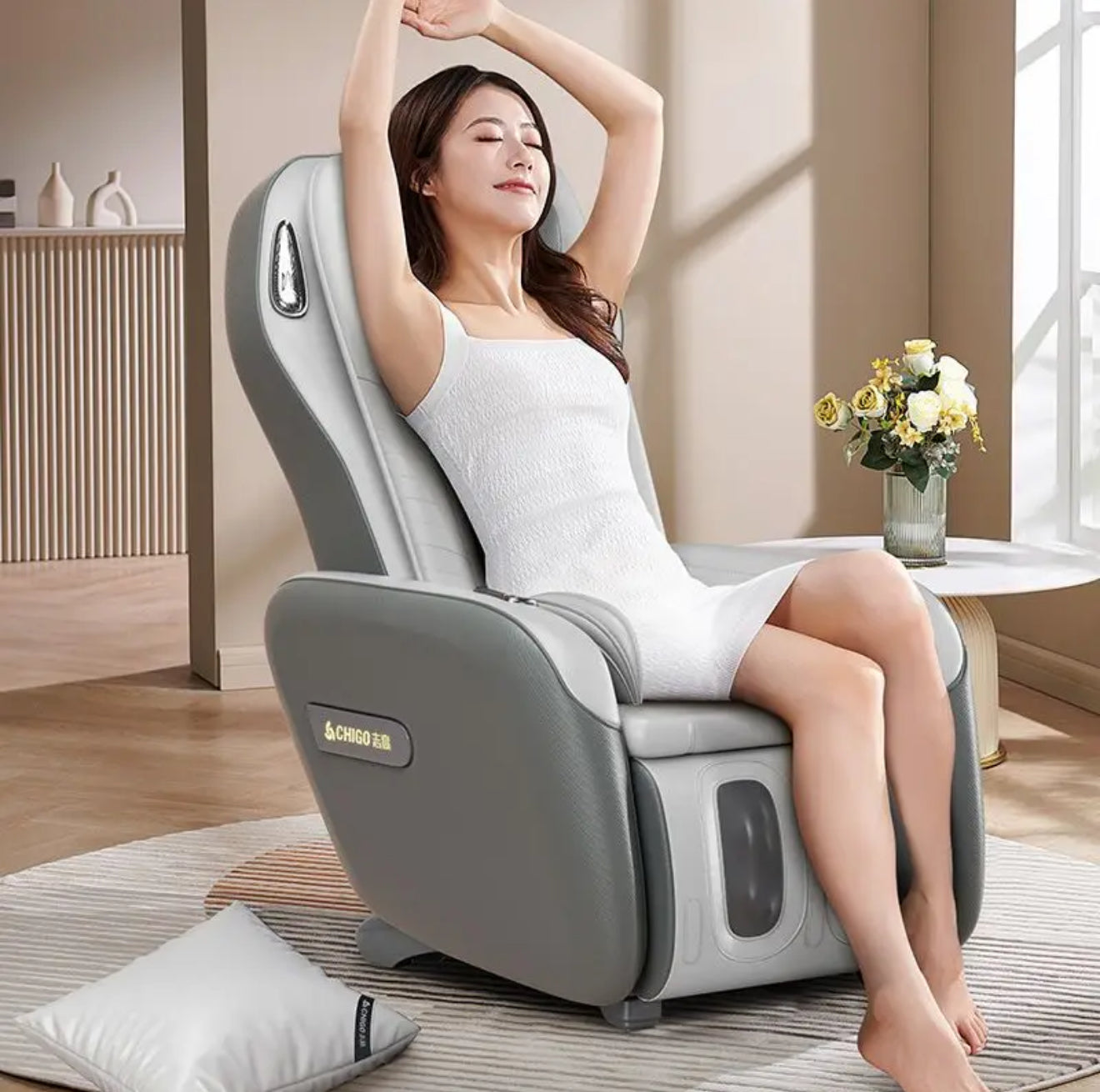 🪑 Elektrischer Massagesessel 701 – 6 Automatikprogramme, Luftdruckmassage, Bluetooth, verstellbar & faltbar, 96W, 24V – Shiatsu Ganzkörpermassage für Zuhause & Büro