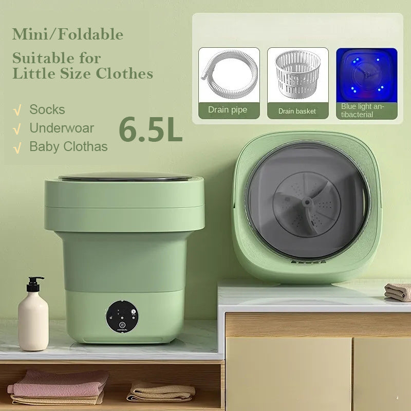ALTIN™ Mini Faltbare Waschmaschine mit Trocknung – Ideal für Reisen, Apartments & Camping