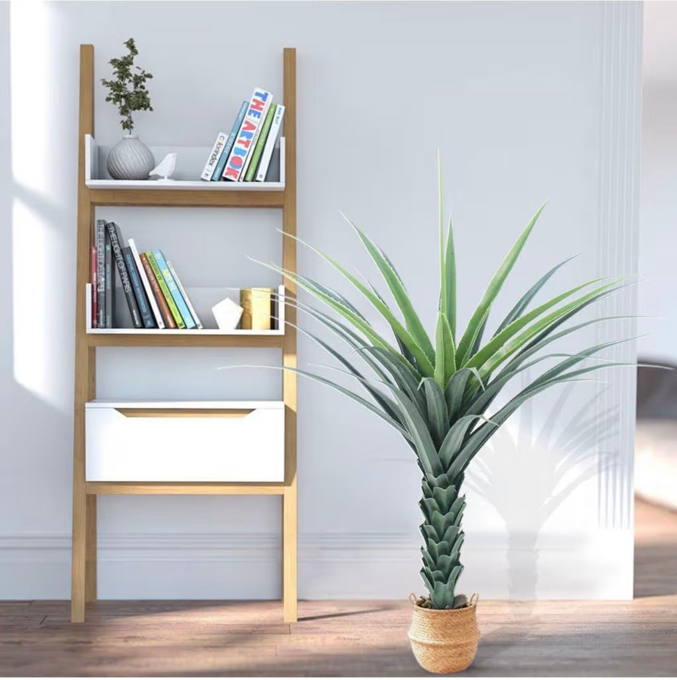 Künstliche Agave Pflanze 120/150cm GOVIRAYE Tropen Deko Innen Außen Büro Balkon