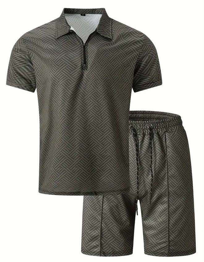 ALTIN™ Herren Sommer Polo-Set – Kurzarmshirt & Shorts – Atmungsaktiv & Bequem