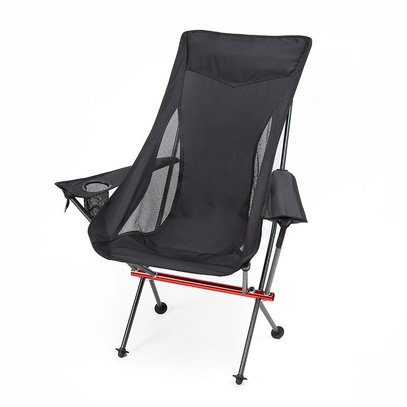 Outdoor Campingstuhl aus Aluminium – Klappbar, mit hoher Rückenlehne & Armlehnen
