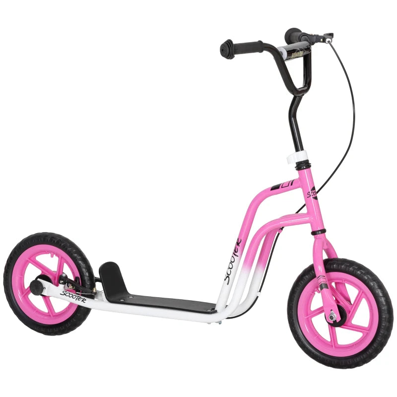 Kinderroller höhenverstellbar 5–12J, 12” Räder, Handbremse, Ständer