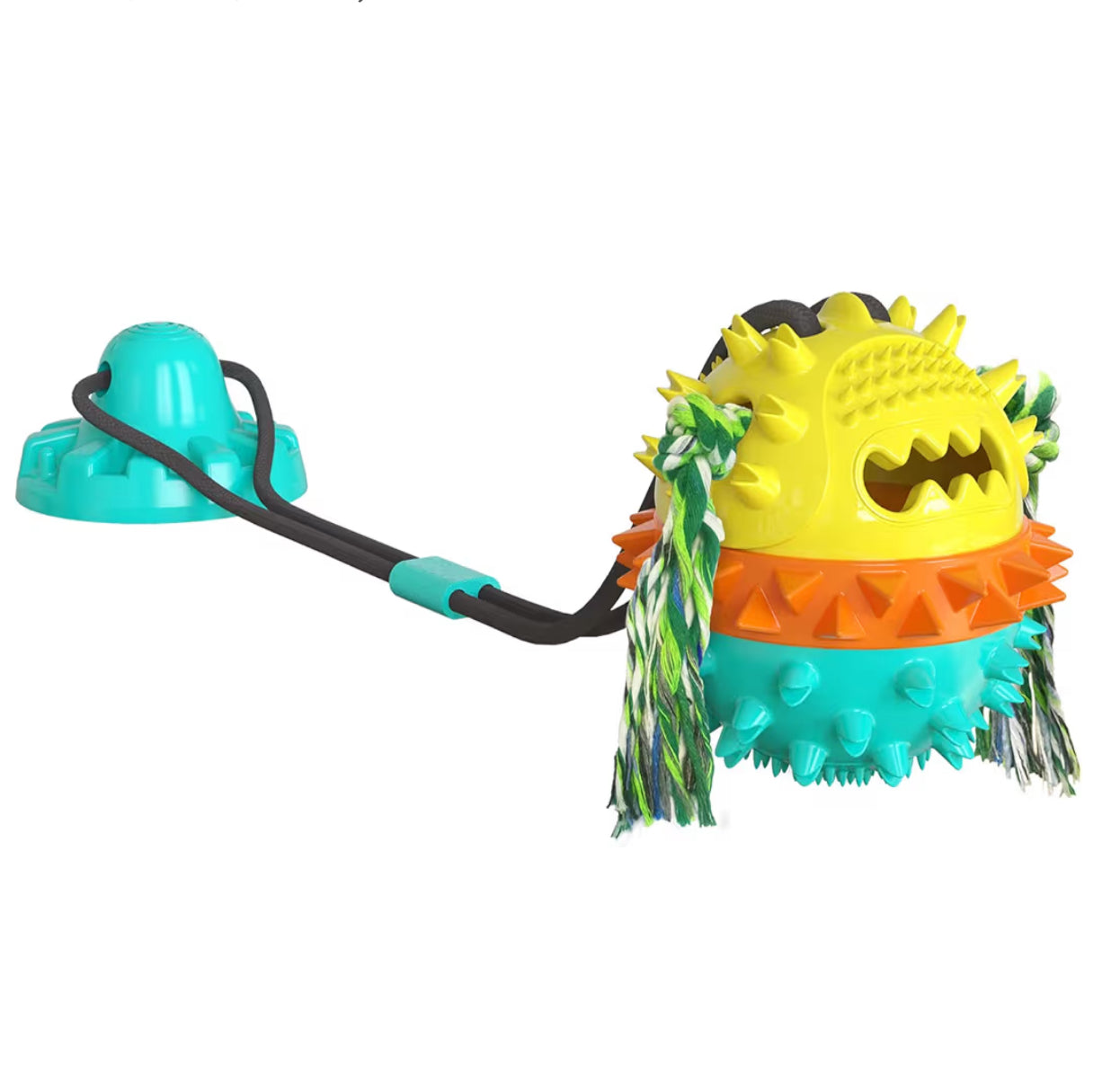 Interaktives Hundespielzeug mit Saugnapf & Quietschfunktion – Zahnpflege & IQ-Ball