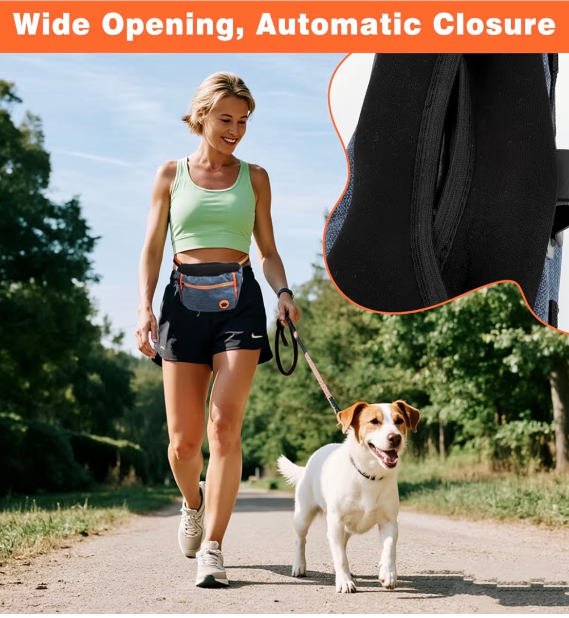2x Hunde Leckerli Tasche Futterbeutel Kotbeutelspender Training Gassi Blau