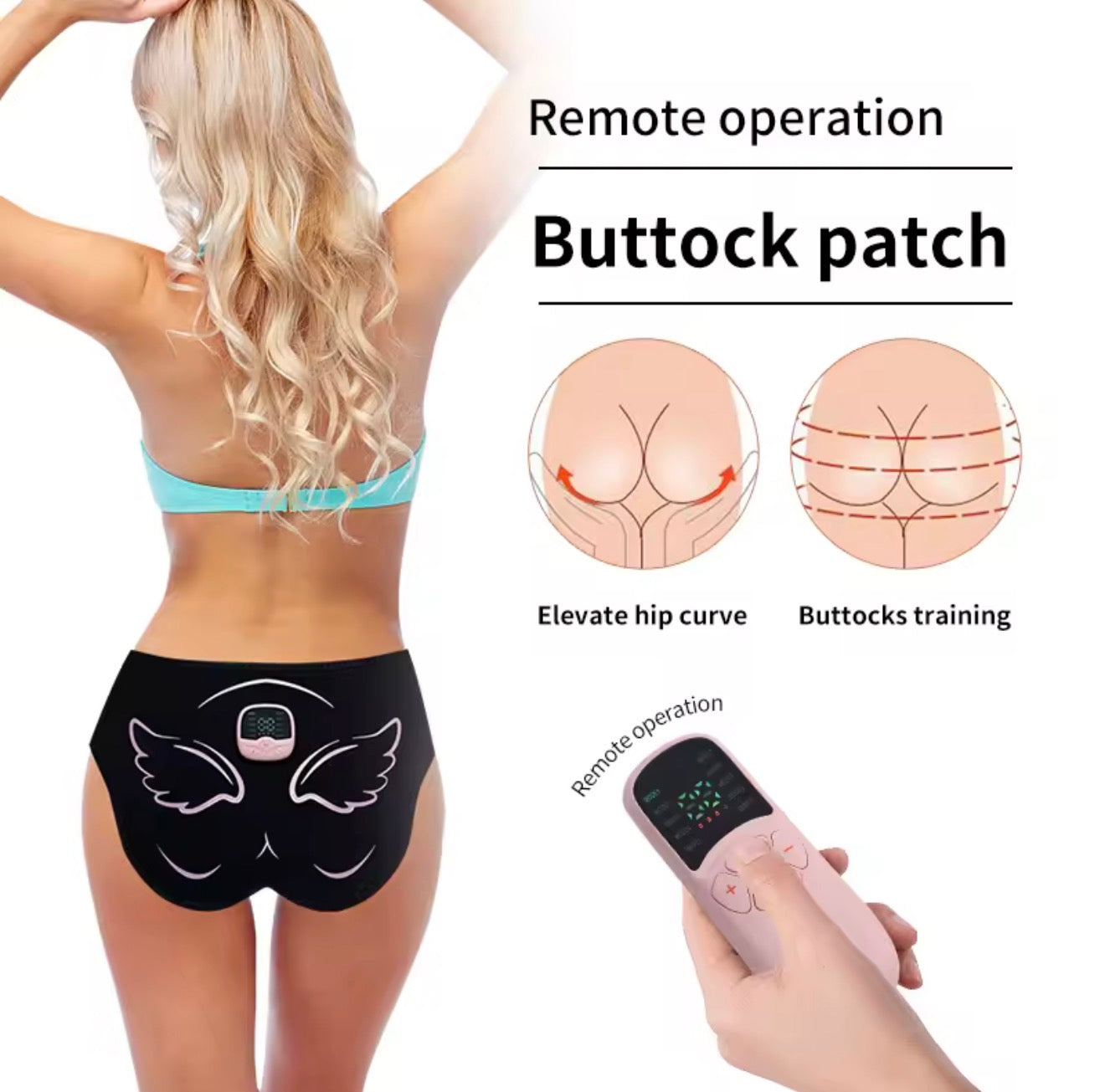 EMS 3in1 Muskelstimulations Set für Bauch Arme Beine mit LCD USB
