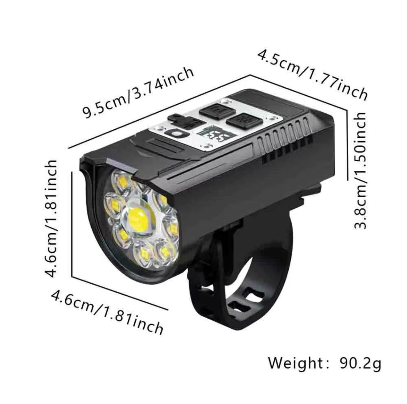 USB-C LED Fahrradlicht Set Front + Rücklicht wiederaufladbar, spritzwassergeschützt