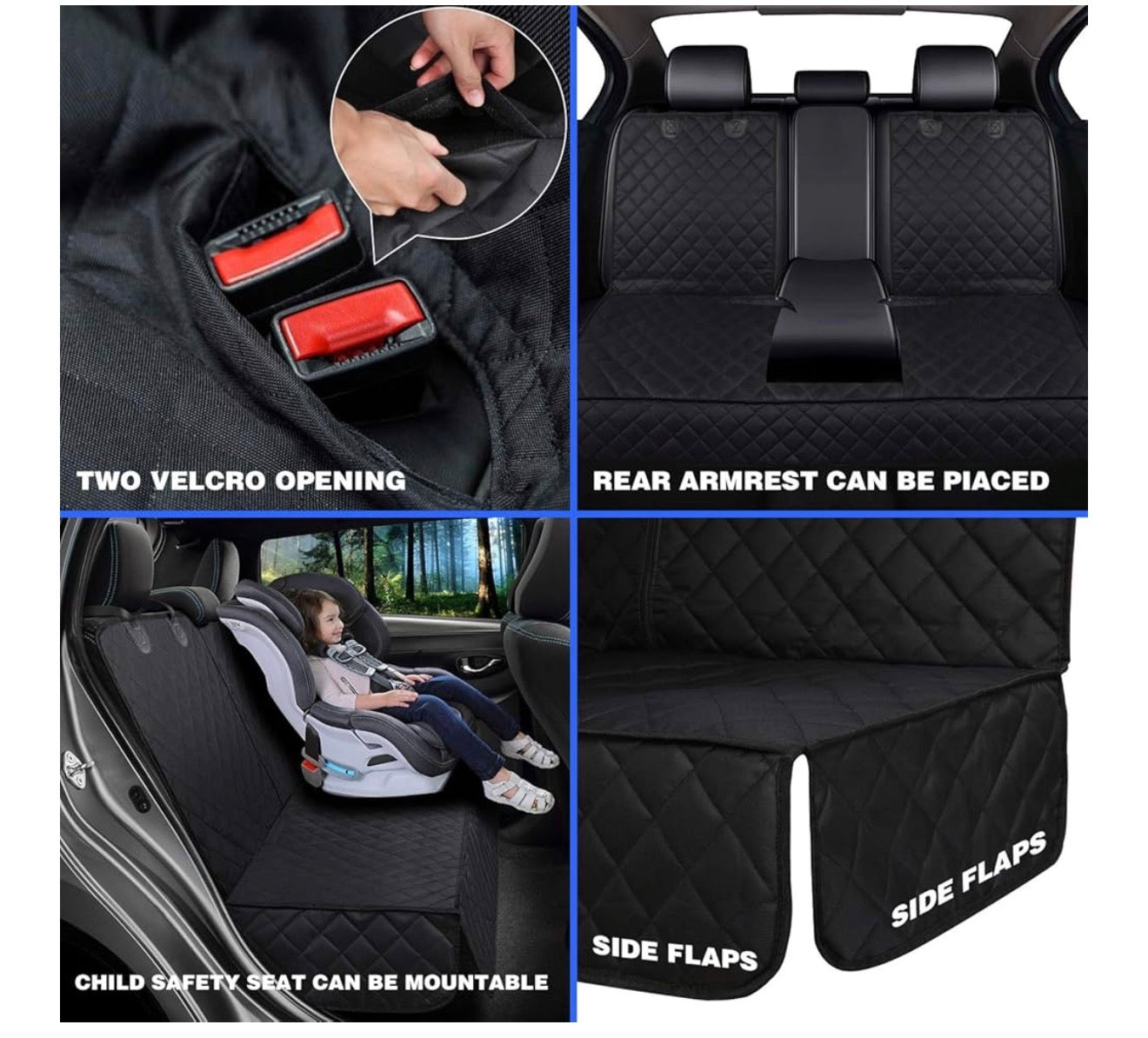 Hundedecke Auto Rücksitz 137x119cm Wasserdicht Kratzschutz Universal SUV PKW