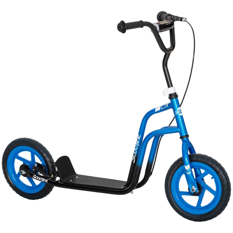 Kinderroller höhenverstellbar 5–12J, 12” Räder, Handbremse, Ständer