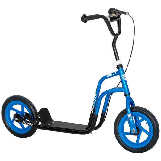 Kinderroller höhenverstellbar 5–12J, 12” Räder, Handbremse, Ständer