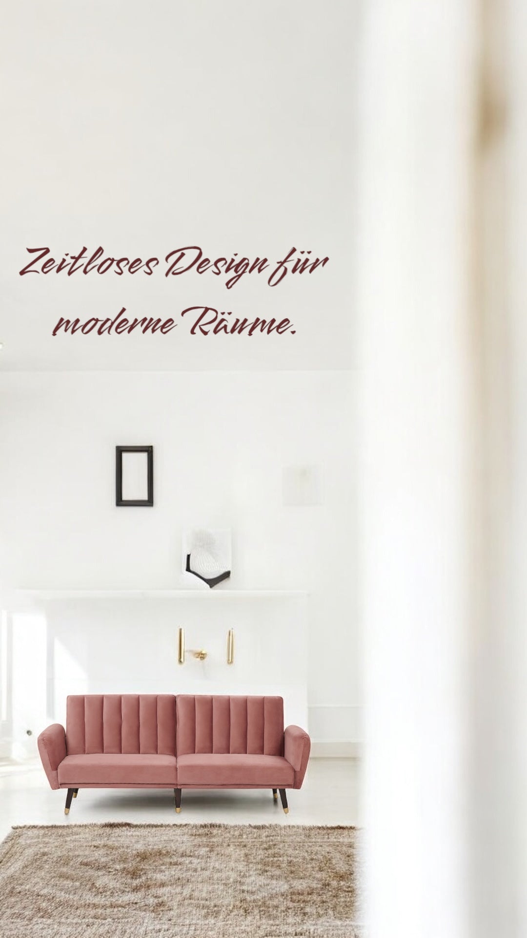 ALTIN™ Schlafsofa Rosa – Modernes 2-in-1 Sofa mit Klappbarer Rückenlehne & Atmungsaktivem Bezug für Stil und Komfort im Wohnbereich
