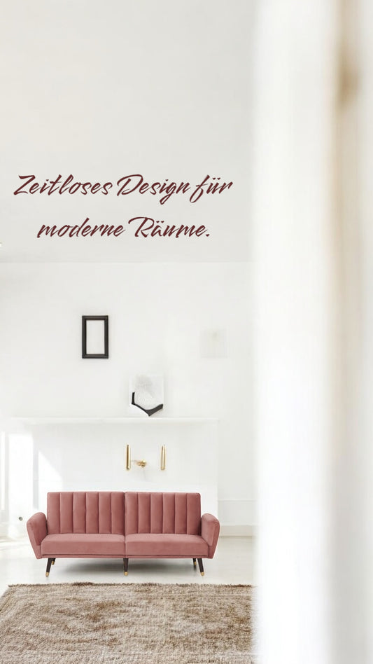 ALTIN™ Schlafsofa Rosa – Modernes 2-in-1 Sofa mit Klappbarer Rückenlehne & Atmungsaktivem Bezug für Stil und Komfort im Wohnbereich