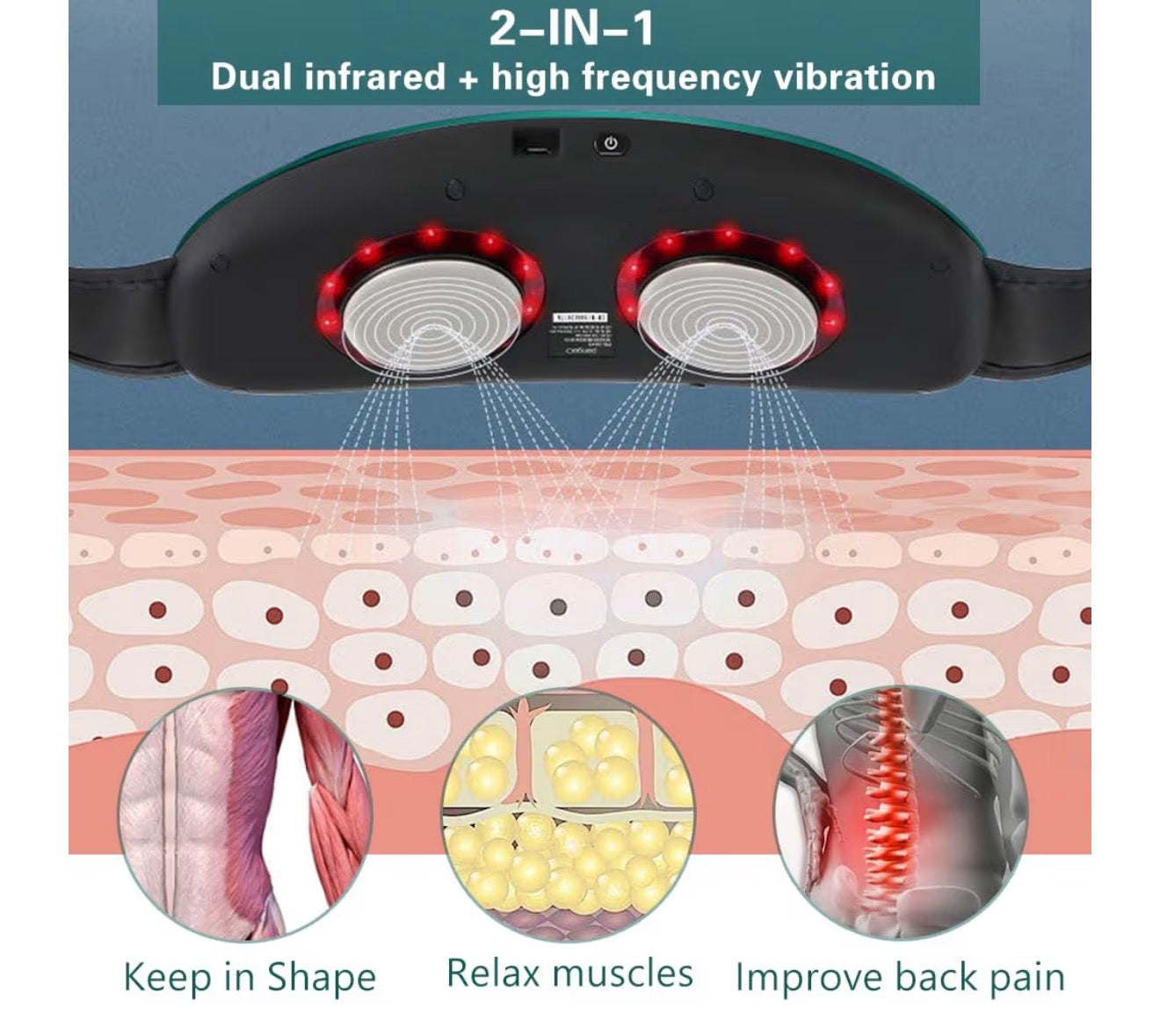 EMS 3in1 Muskelstimulations Set für Bauch Arme Beine mit LCD USB