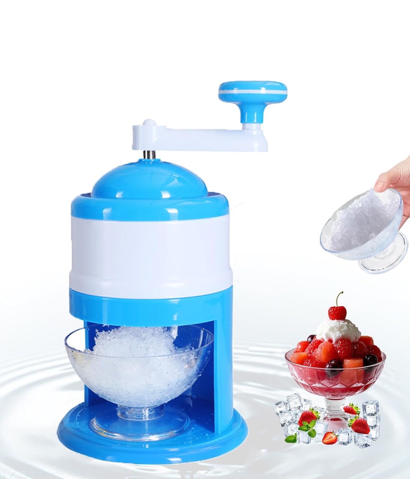 Tragbarer Eiscrusher – Manueller Buzzerkleinerer für Slush & Getränke, BPA-frei