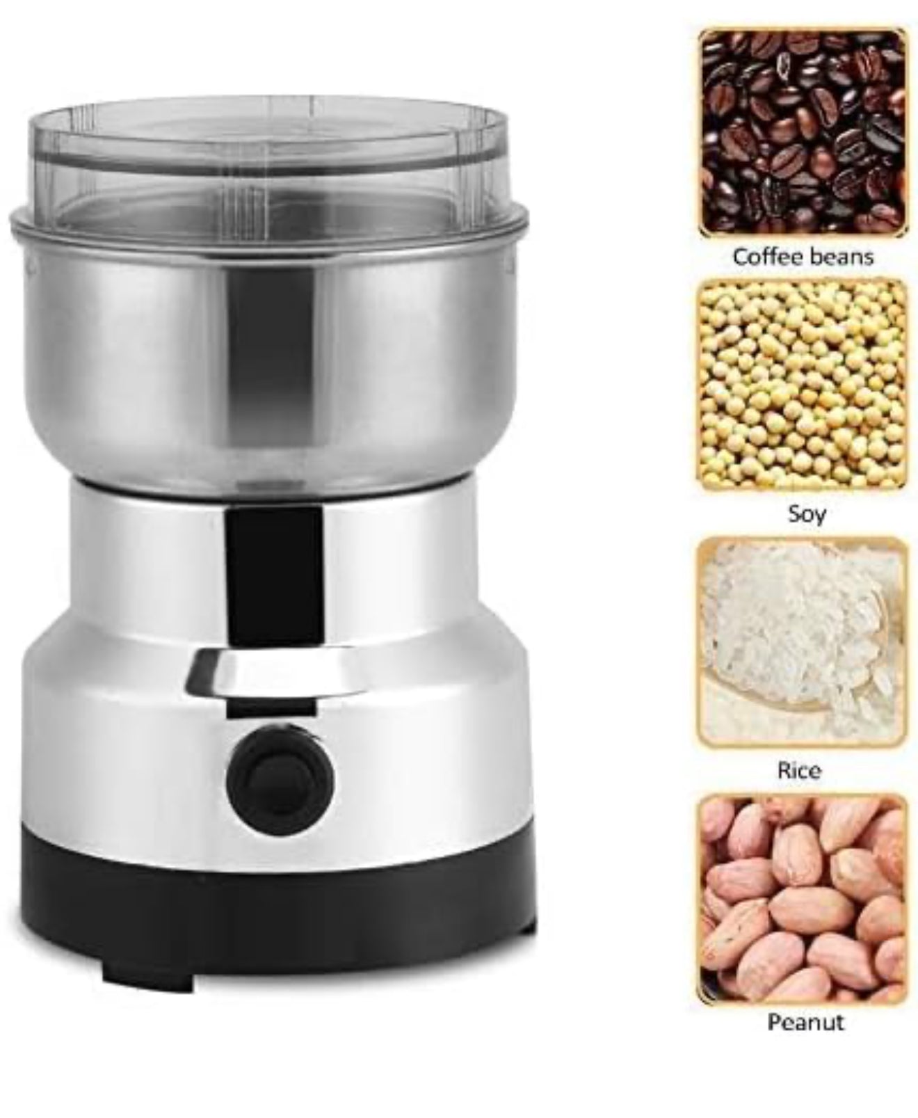 Moulin Original Elektrische Kaffeemühle & Gewürzmühle 200 W Edelstahl HM-8300