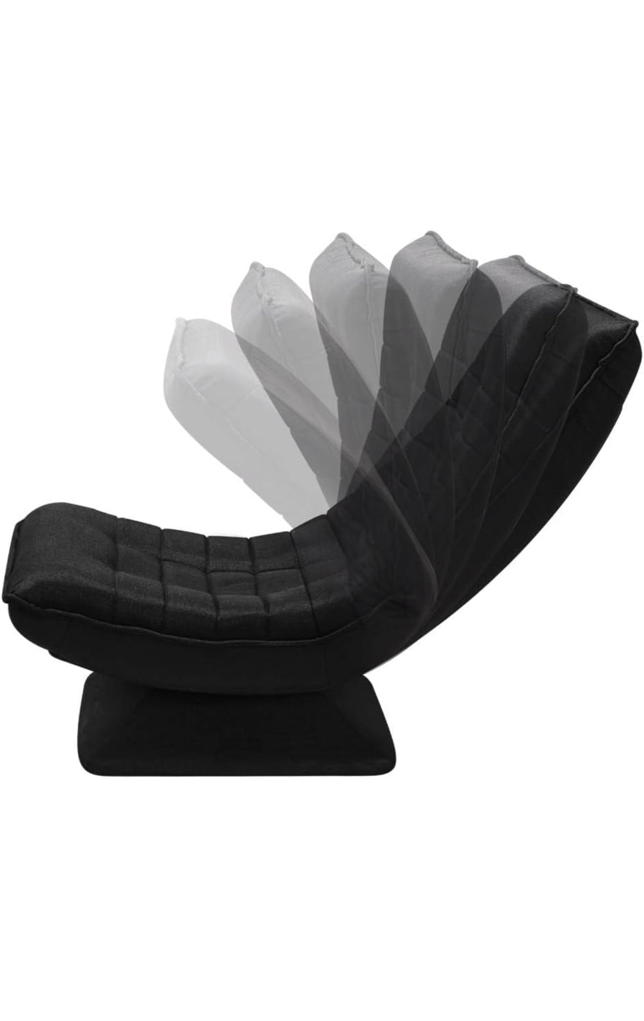 ALTIN™ Bodenstuhl – 360° Drehbar | Verstellbare Rückenlehne | Klappbares Bodensofa | Relax & Gaming Sessel in Grau/Schwarz