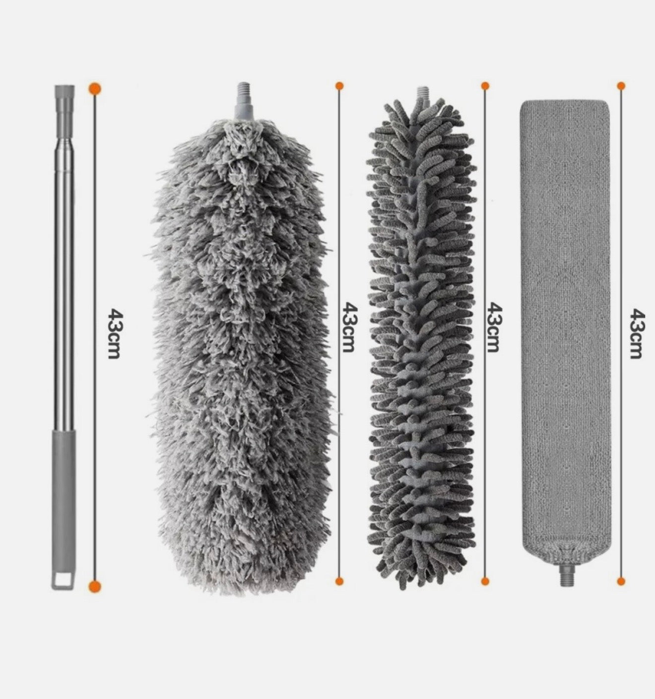 🧹 2er Set Teleskop-Staubwedel – Für ein sauberes Zuhause ohne Leiter!