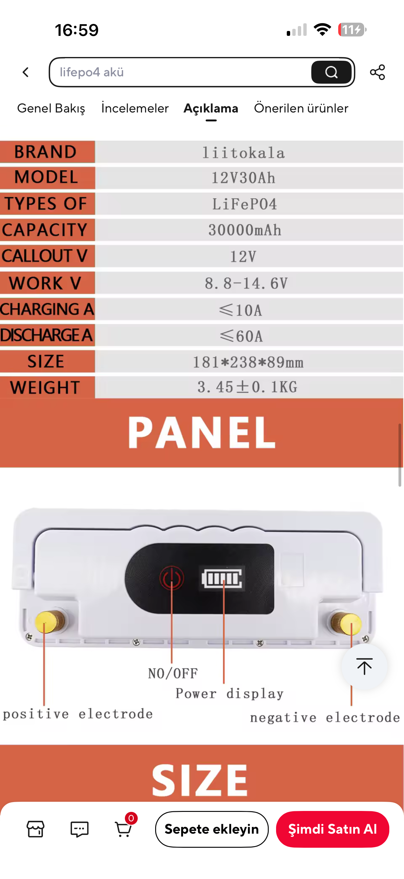 LiitoKala 12V 30Ah LiFePO4 Akku 384Wh Solar Speicher BMS