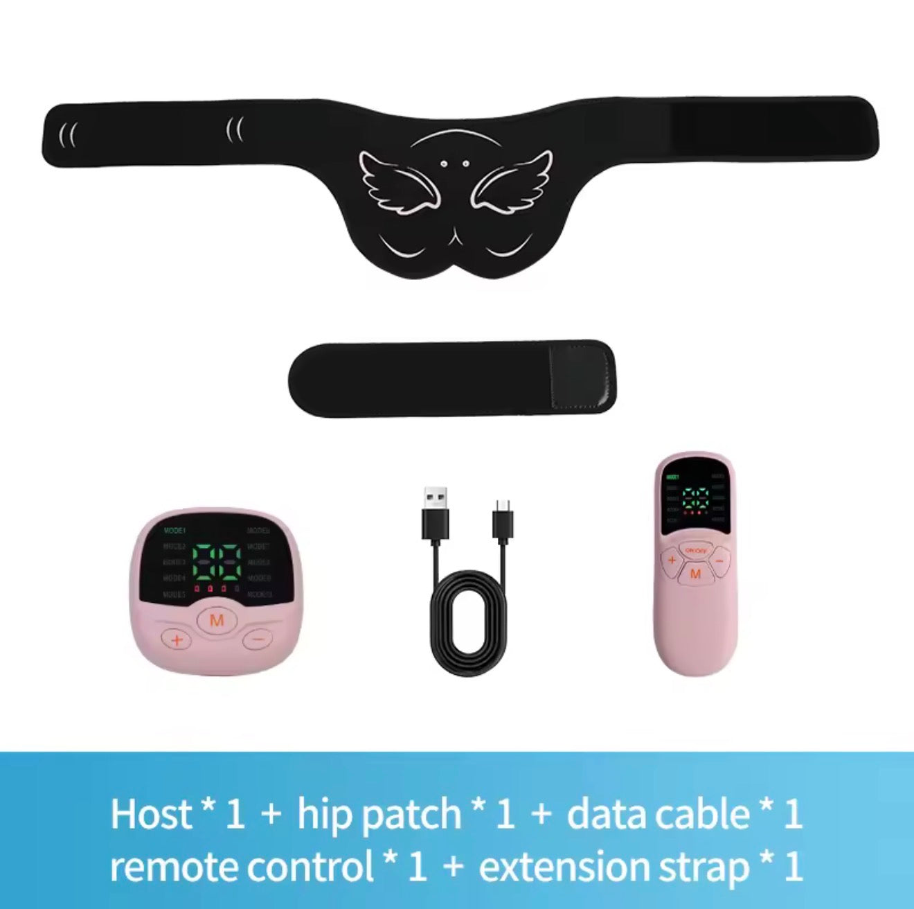 EMS 3in1 Muskelstimulations Set für Bauch Arme Beine mit LCD USB