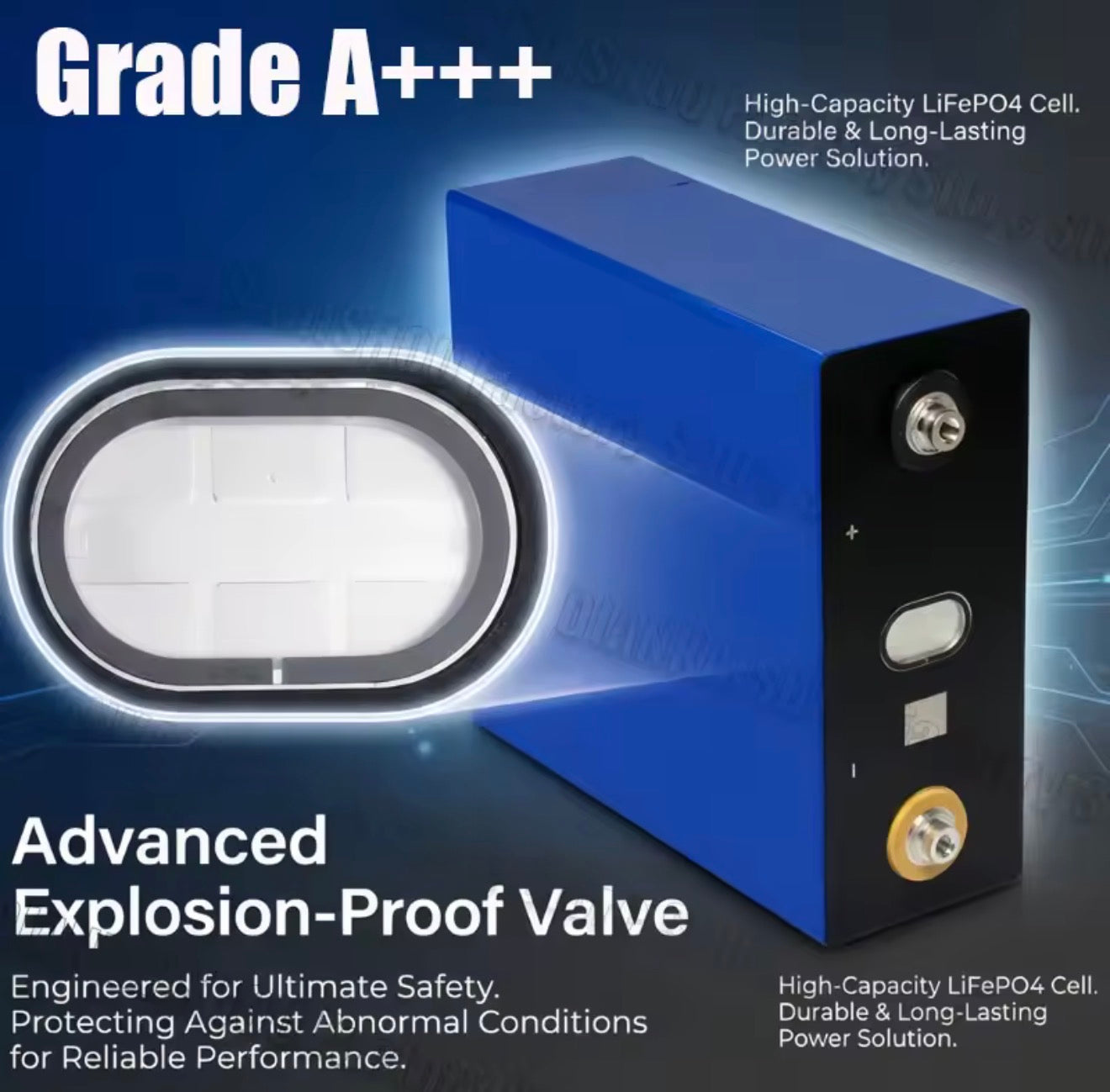 4X 3.2V 360Ah LiFePO4 Grade A++ Solar Akku 10000 Zyklen