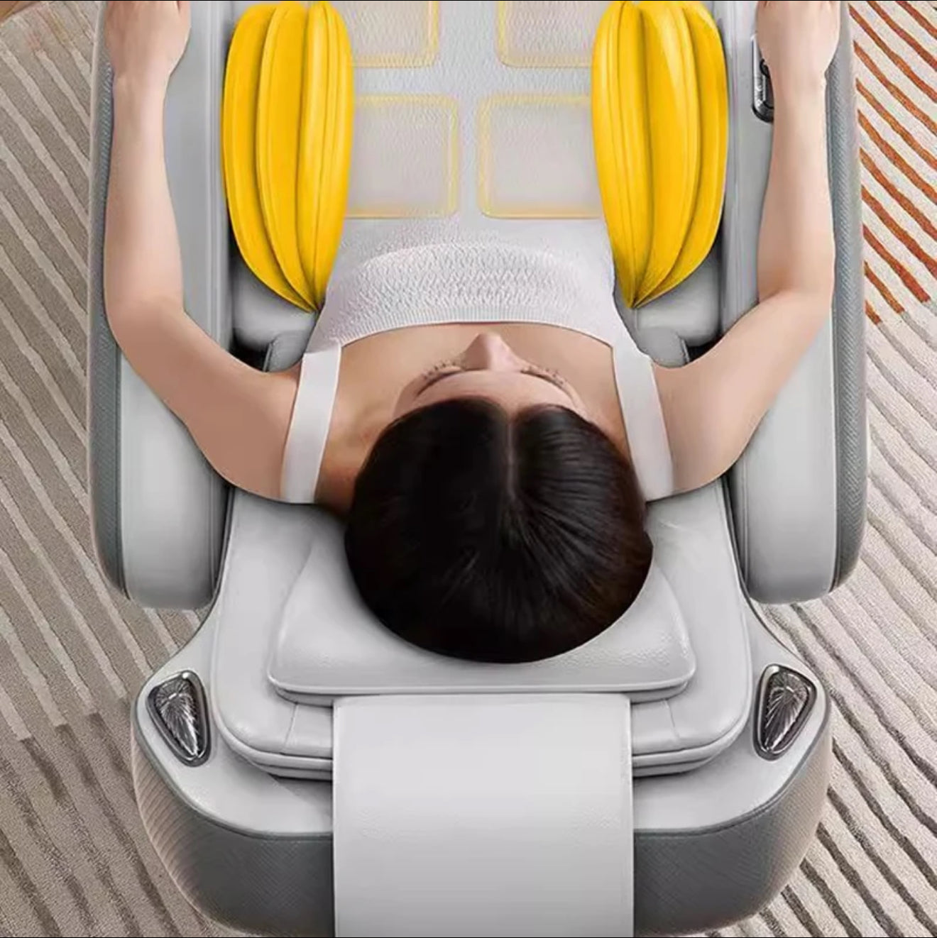 🪑 Elektrischer Massagesessel 701 – 6 Automatikprogramme, Luftdruckmassage, Bluetooth, verstellbar & faltbar, 96W, 24V – Shiatsu Ganzkörpermassage für Zuhause & Büro