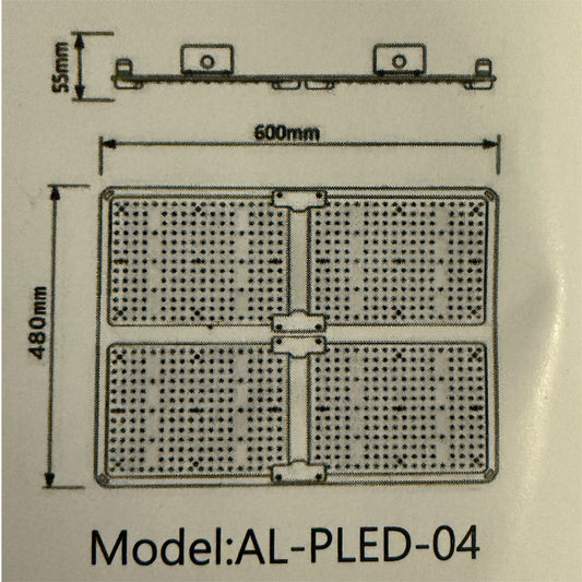 LED Pflanzenlampe 400W – Vollspektrum, Samsung LM301B, Dimmbar, IP65, CE/RoHS/FCC
