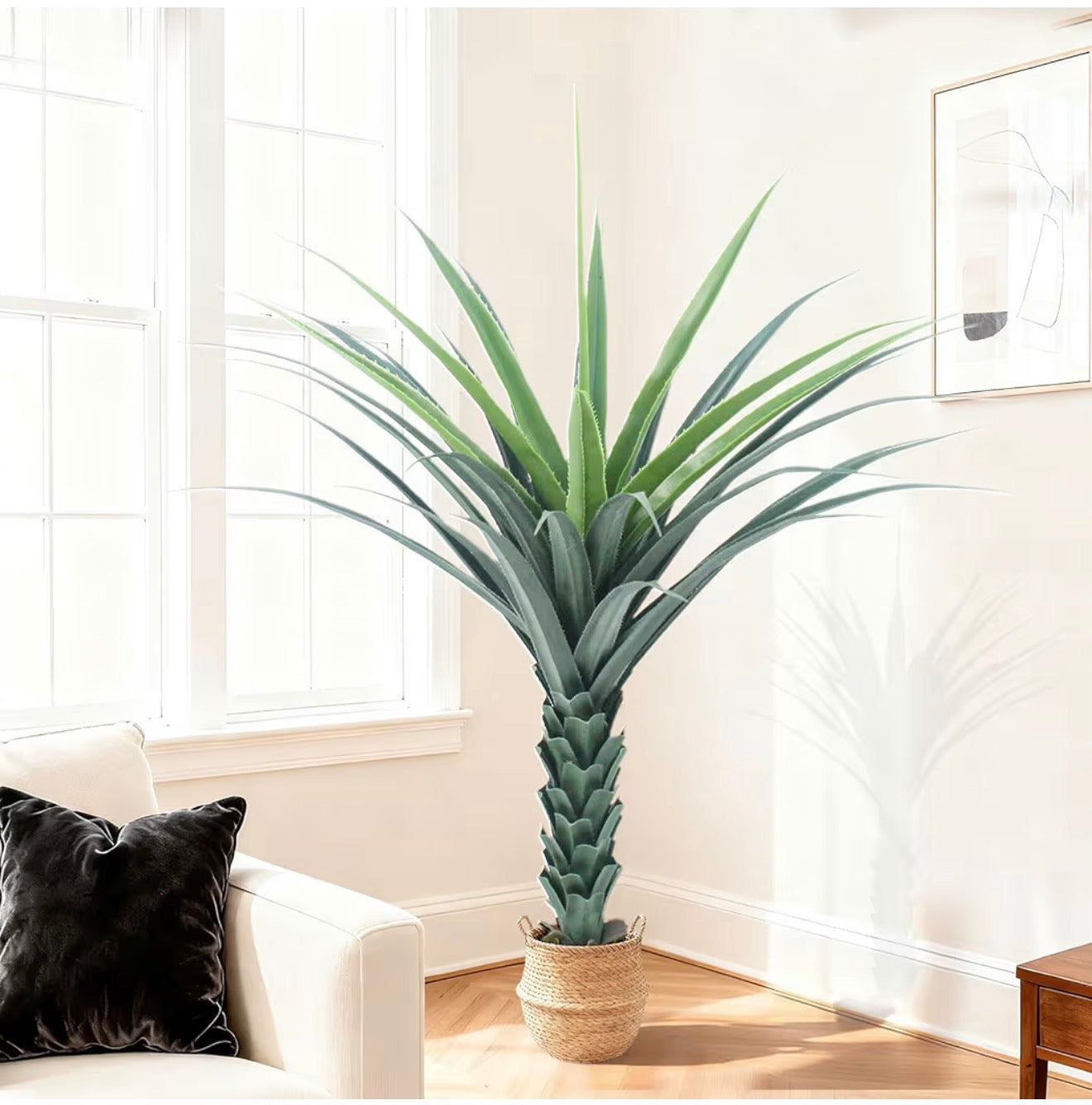 Künstliche Agave Pflanze 120/150cm GOVIRAYE Tropen Deko Innen Außen Büro Balkon
