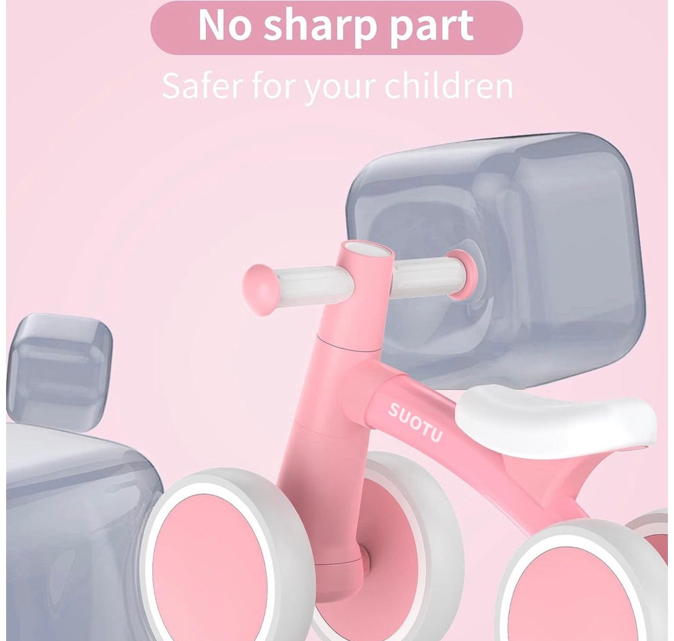 Baby Laufrad 4 Räder 1 Jahr Kinder Balance Bike Rosa Leicht