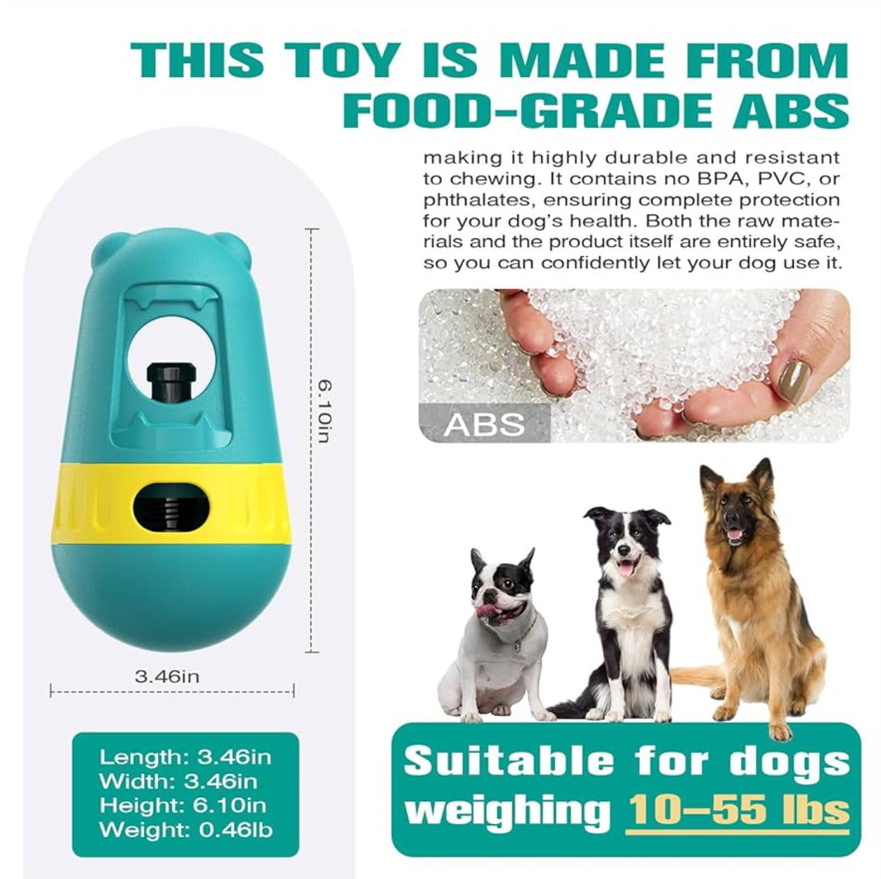 2x Snackball Hund Futterball Leckerli Spender & Kaustab-Halter - Farbe Wählbar