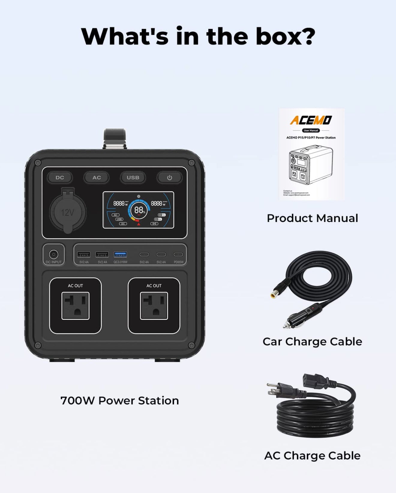 Tragbare Powerstation 666Wh LiFePO4 mit 2×700W AC-Ausgängen & 360W Schnellladung – Solar Generator für Camping, Outdoor, Notfälle & Haushalt