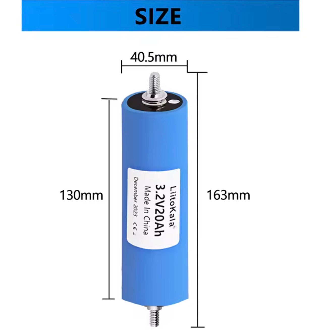 LiFePO4 3,2V 20Ah 40135 Zylindrische Lithium Akku Hohe Leistung