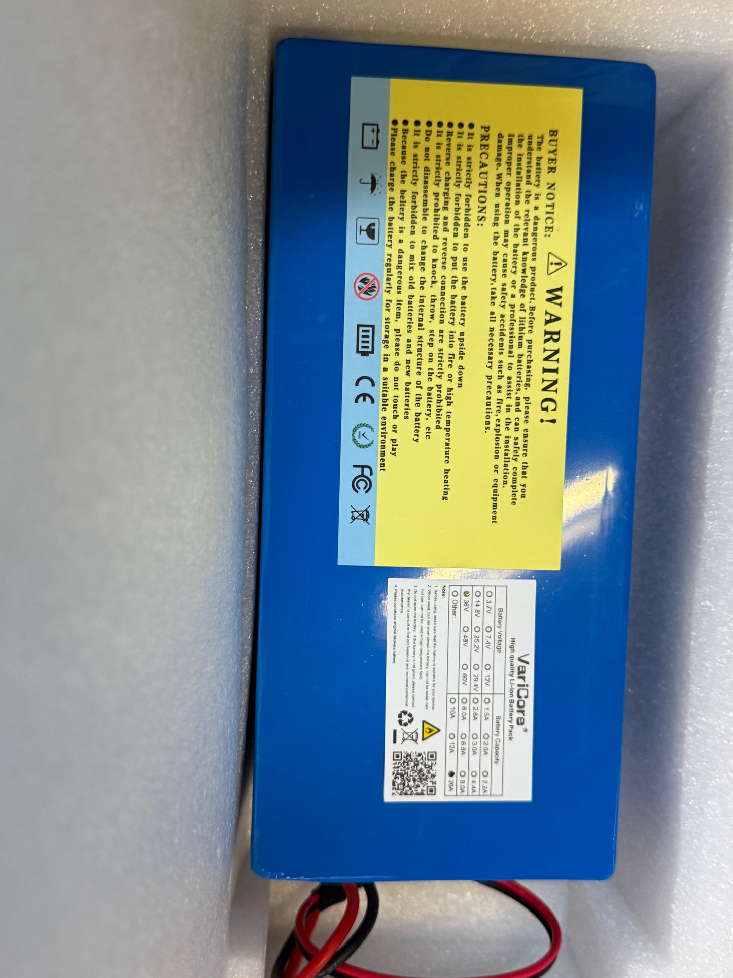 VariCore 36V 20Ah Li-Ion Akku Set mit 42V 2A Ladegerät XT60