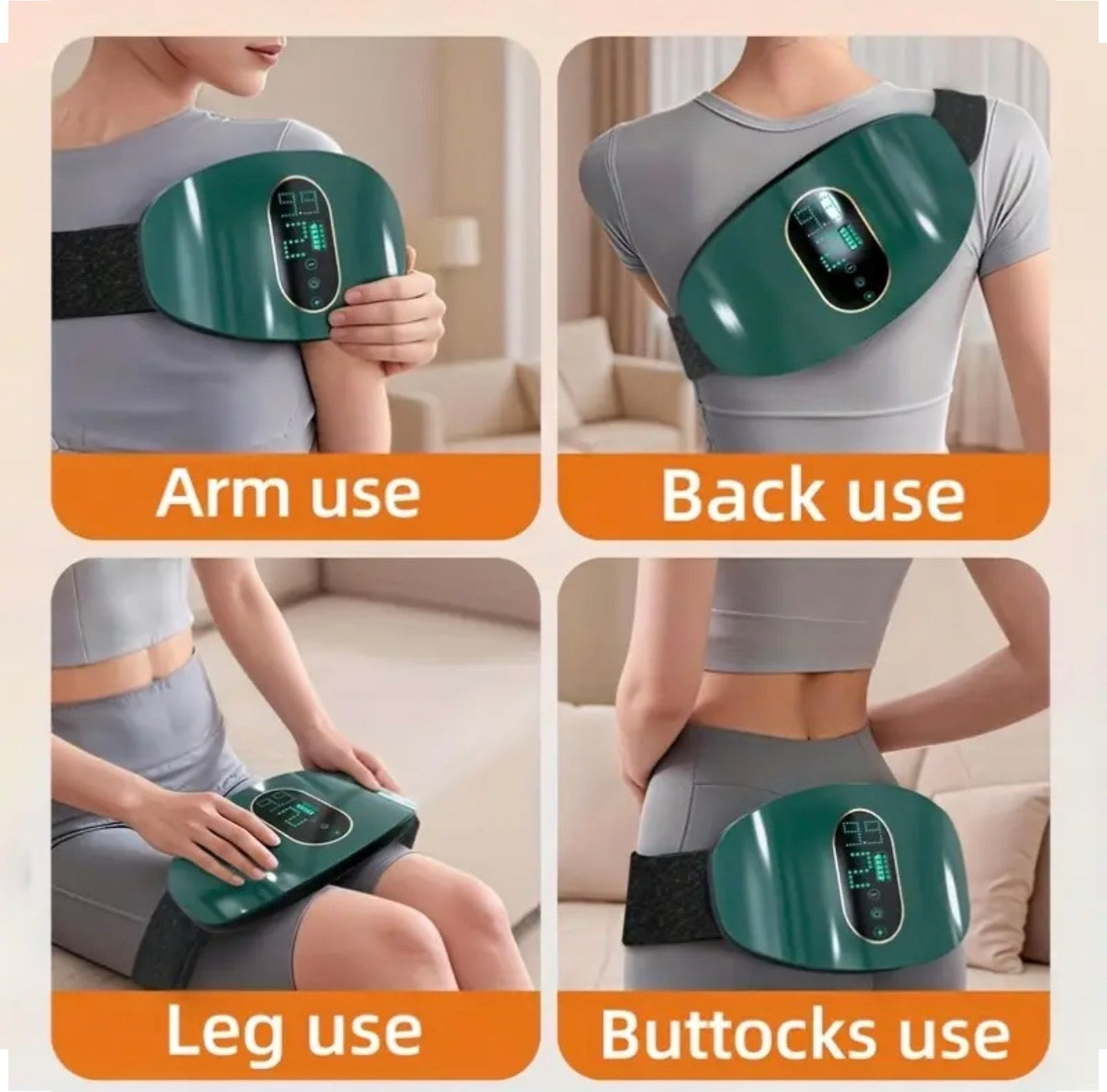 EMS 3in1 Muskelstimulations Set für Bauch Arme Beine mit LCD USB