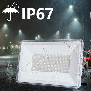 300W LED Flutlicht IP67 Außenstrahler 24000lm Kaltweiß Hof Garage Garten