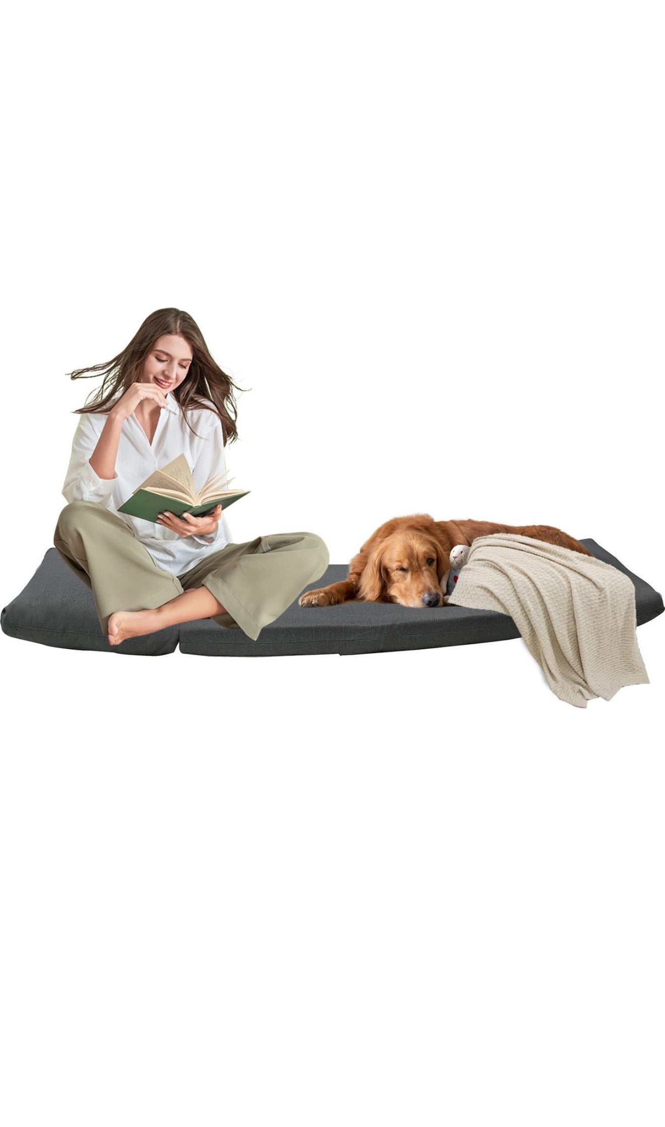 ALTIN™ Sofa & Bett ( Dunkelgrau & Grau )
