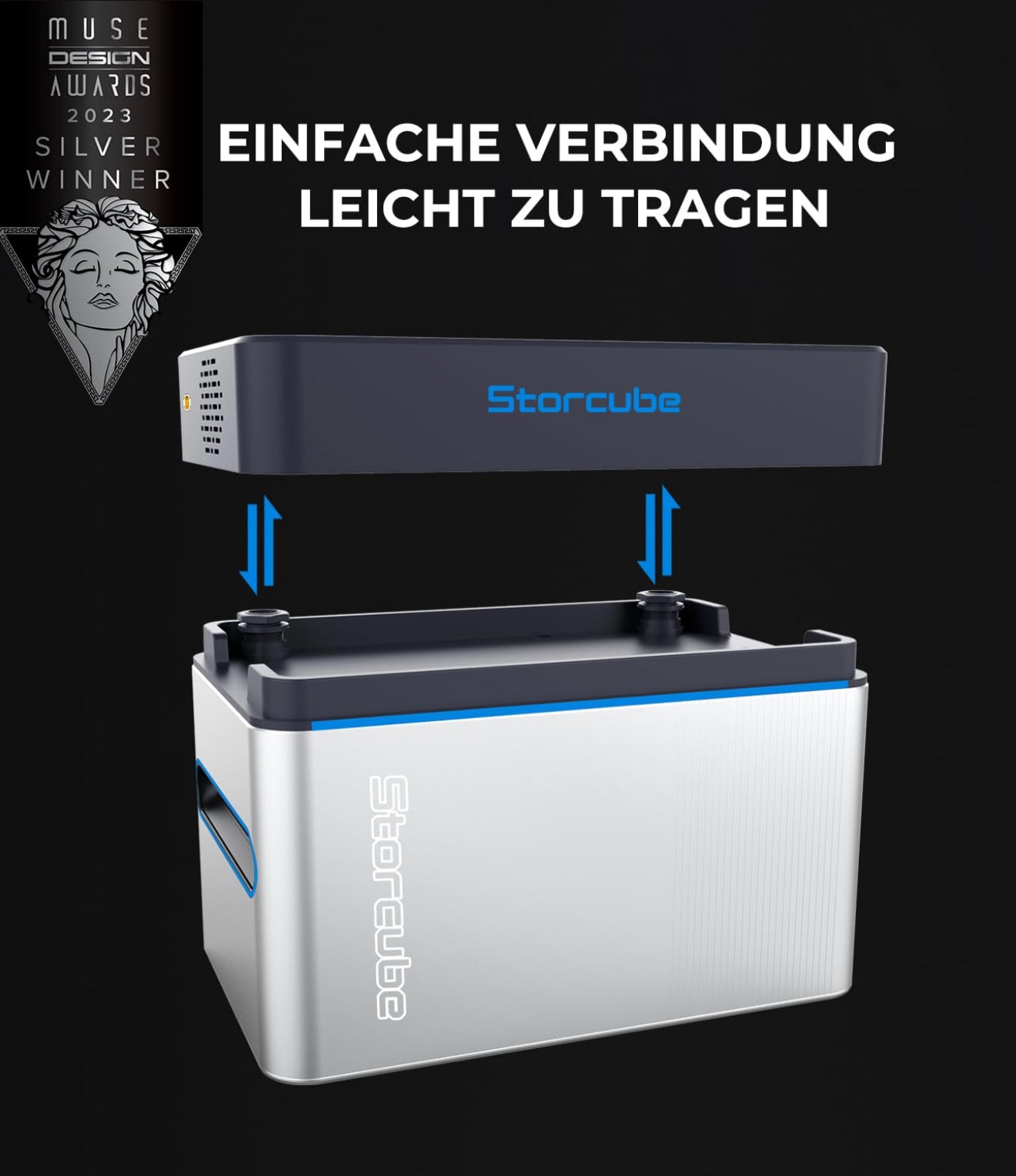 STORCUBE S1000 Balkonkraftwerk Speicher – 1024Wh LiFePO4, 800W, IP65, Plug&Play