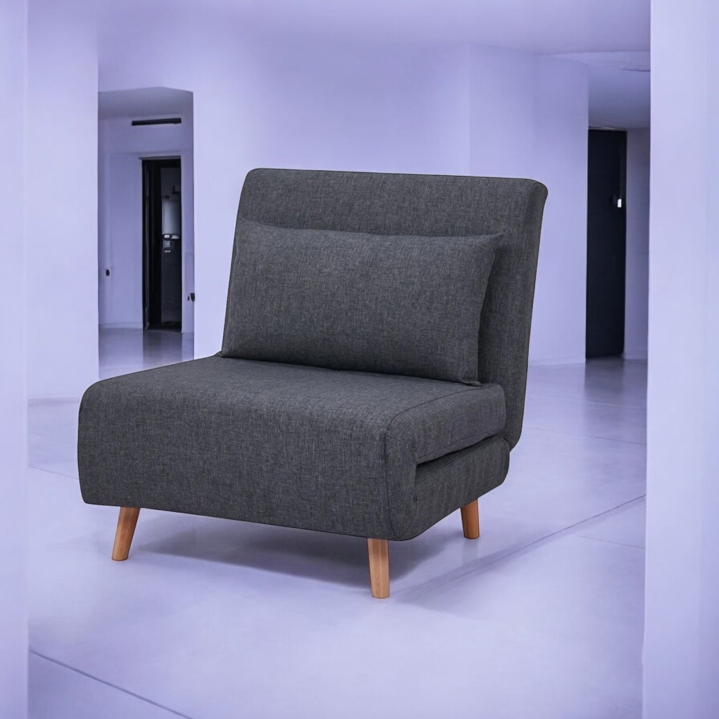 Schlafsessel – Hellgrau & Dunkelgrau | 2-in-1 Sessel & Gästebett