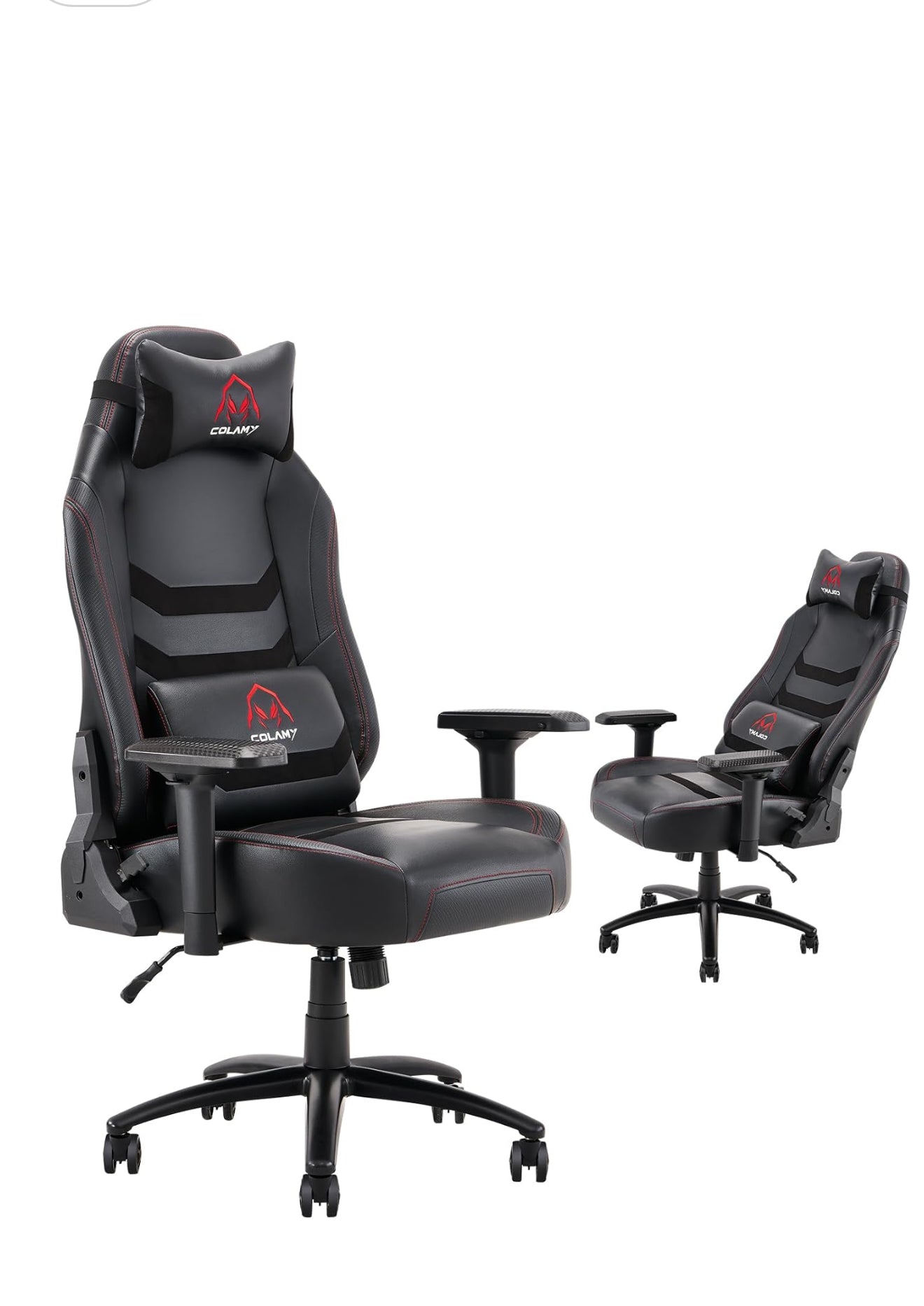 Ergonomischer Gaming- & Bürostuhl mit 4D-Armlehnen, 181 kg Belastbarkeit, verstellbarer Rückenlehne, Kopf- & Lendenkissen, Kunstleder – Versand kostenlos