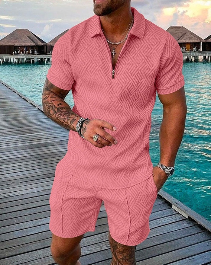 ALTIN™ Herren Sommer Polo-Set – Kurzarmshirt & Shorts – Atmungsaktiv & Bequem