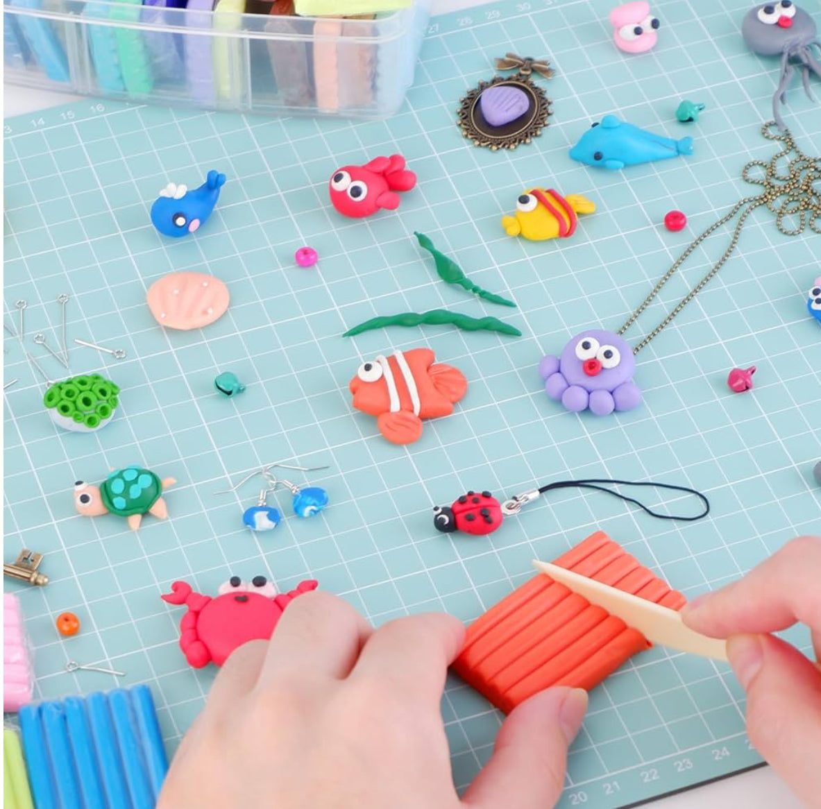 ARTFLY 112 Farben Polymer Clay Set + 60 Zubehör Schmuck Modellier Kit