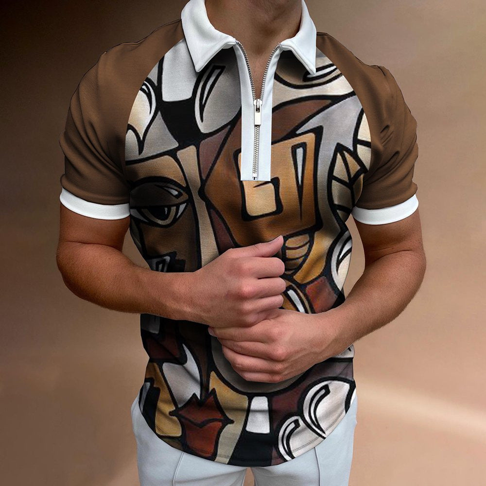 ALTIN™ Herren Polohemd mit Streifenmuster – Kurzarm, Klassischer Kragen, Sommerstyle
