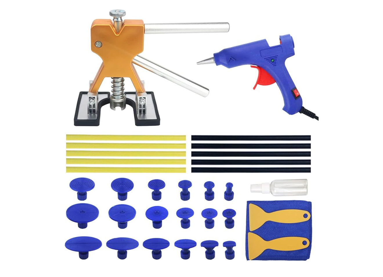 Dellen Reparatur Set Auto, Paintless Dent Puller Kit, 18 Teile DIY, Lackfrei