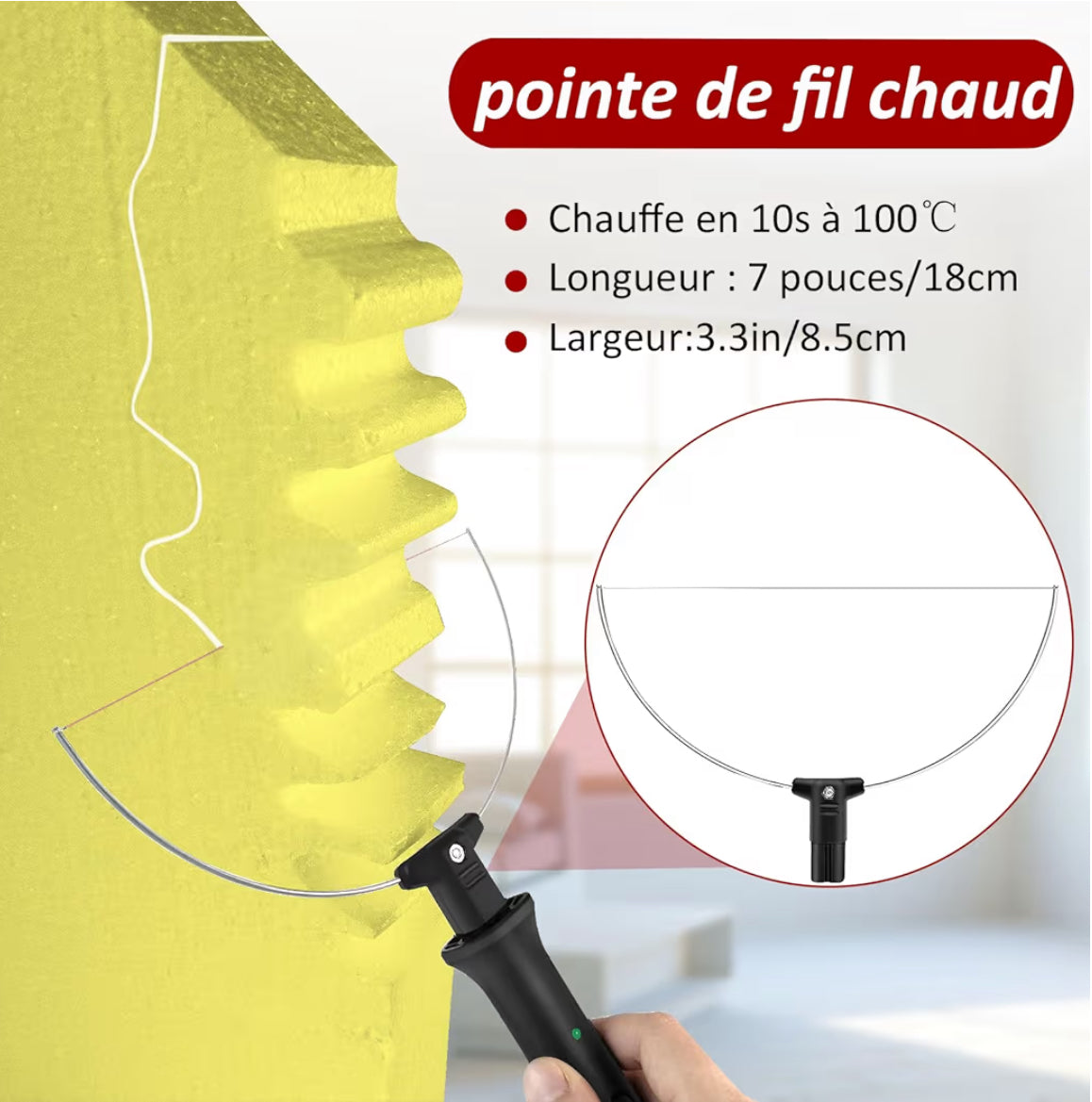 18W Heißdraht Styroporschneider 3in1 Schaumstoffschneider mit Netzteil