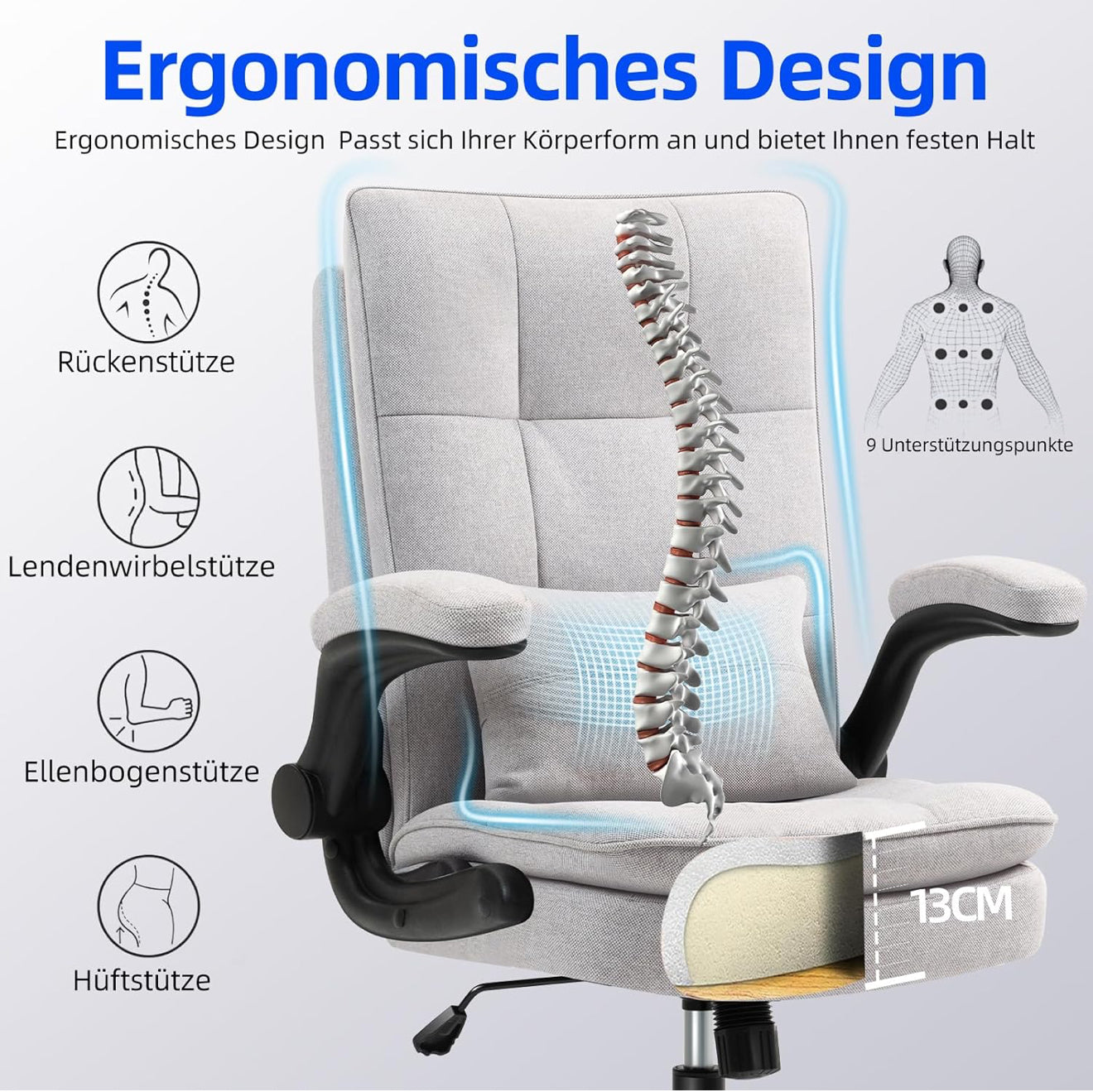 Ergonomischer Bürostuhl – Komfort, Stil & Stabilität für jeden Arbeitsplatz