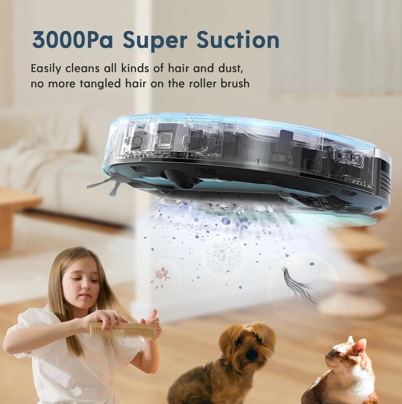 yeedi vac 2 pro Saugroboter 3000Pa Wischfunktion 2in1 480/min VSLAM App